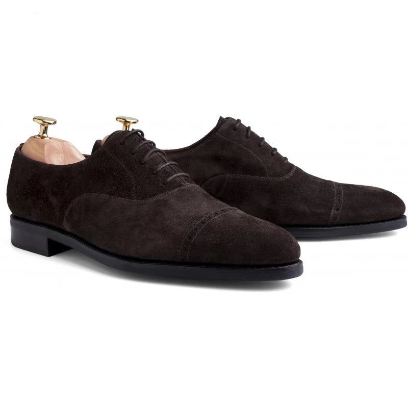 Oxford – Chaussures De Styliste En Cuir Pour Hommes Meilleures De Mariage Style Business De Luxe Faites À La Main - Marron Foncé