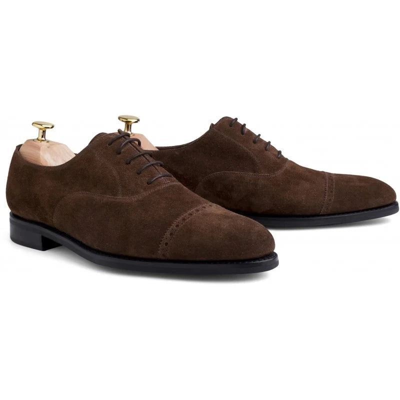 Oxford – Chaussures De Styliste En Cuir Pour Hommes Meilleures De Mariage Style Business De Luxe Faites À La Main - Marron Foncé