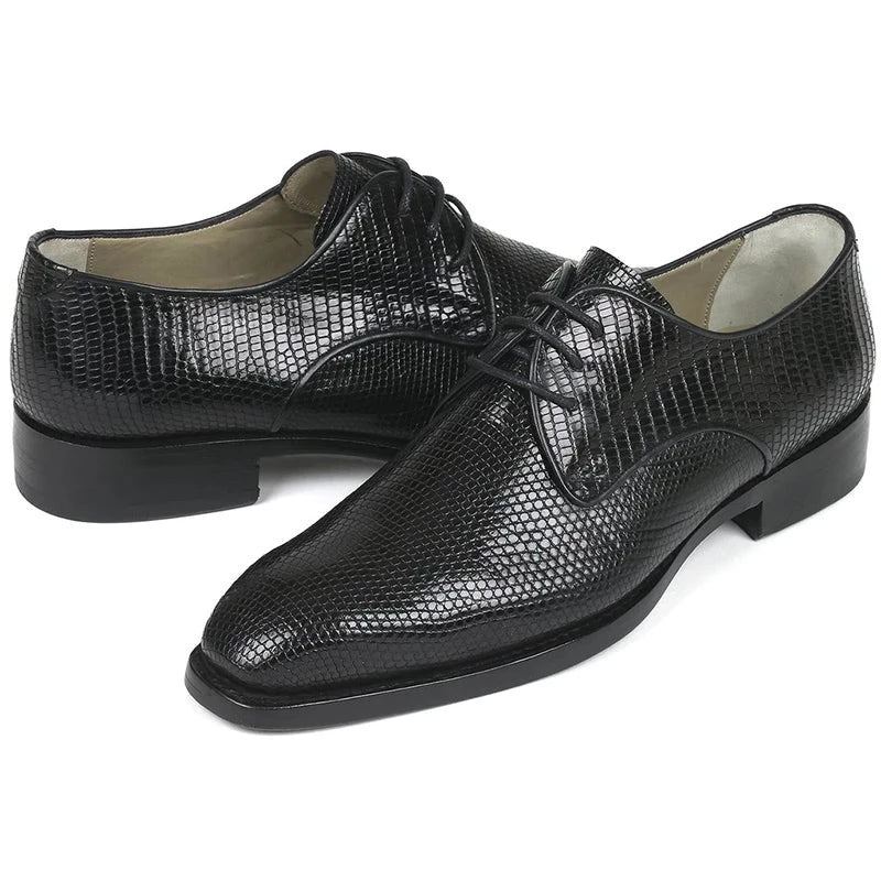 Robe Formelle Bureau Meilleurs Hommes Chaussures À Lacets En Cuir Véritable Affaires Concepteur Homme - Noir