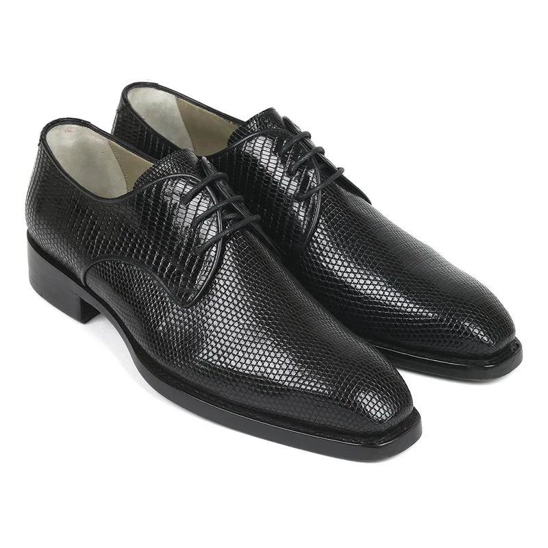 Robe Formelle Bureau Meilleurs Hommes Chaussures À Lacets En Cuir Véritable Affaires Concepteur Homme - Noir