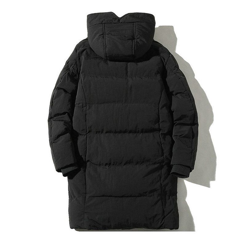 Manteau D'hiver À Capuche Pour Homme Veste Épaisse Et Chaude Coupe-vent Parka - Noir