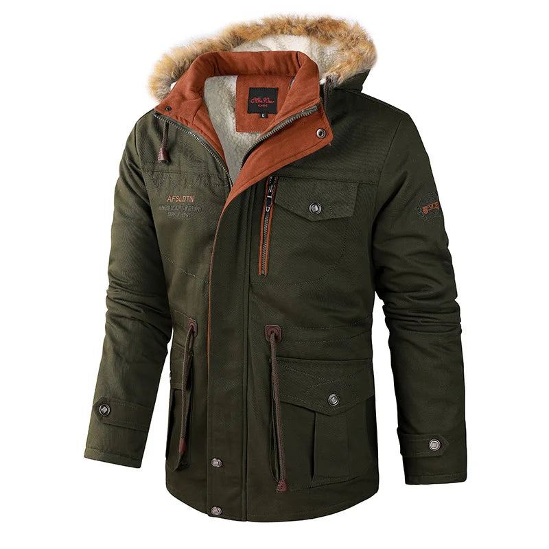 Parkas Pour Hommes Randonnée Dans La Nature Vestes Légères Rembourrées Sweat-shirt Avec Manteaux À Fermeture Éclair À Capuche Hiver - Noir