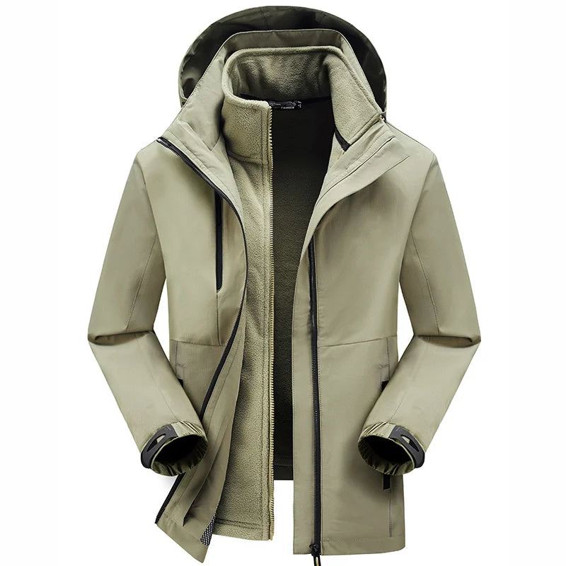 Parkas Vêtements D'escalade Veste De Moto Hommes Court Homme Manteau Vestes Pour De Travail D'hiver D'extérieur À Capuche - Noir