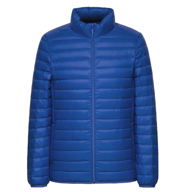 Veste D'hiver Chaude À Col Montant Pour Homme Manteau Épais Avec Fermeture Éclair Décontracté À Manches Longues - Rouge