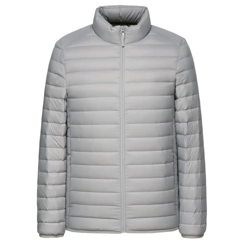 Veste D'hiver Chaude À Col Montant Pour Homme Manteau Épais Avec Fermeture Éclair Décontracté À Manches Longues - Rouge