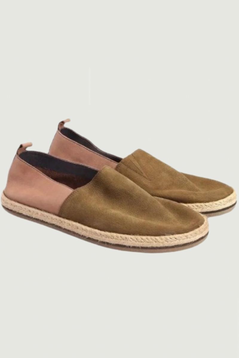 Mocassins D'été Respirants En Cuir Véritable Pour Hommes Chaussures Plates Décontractées À Enfiler Au Quotidien Vintage