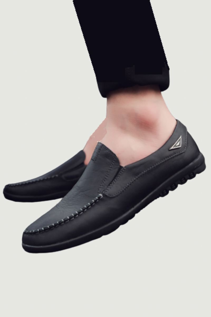 Mocassins Italiens En Cuir Véritable Pour Hommes Chaussures De Luxe Décontractées Respirants Bateau À Enfiler