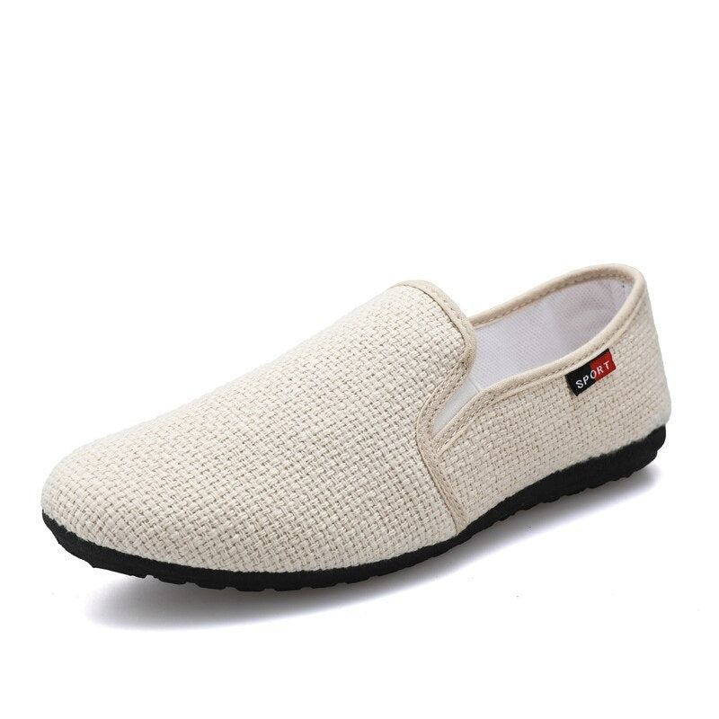 Printemps Été Hommes Mocassins Chaussures Tendance Respirant De Conduite Décontractées - Beige