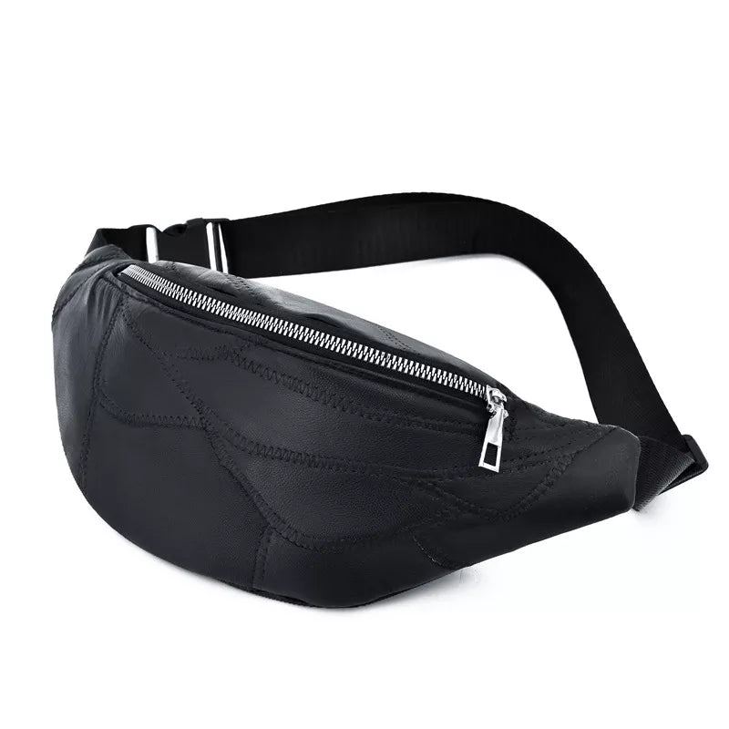 Pochette En Cuir Pour Femme Sac Fanny Sac Packs Sac De Taille Sac De Poitrine - Bleu