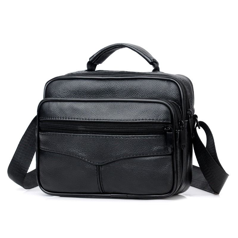 Sac À Bandoulière Noir En Cuir Pour Hommes D'affaires Sac À Main De Luxe Étanche Multifonctionnel Grande Capacité Sacs À - Style A