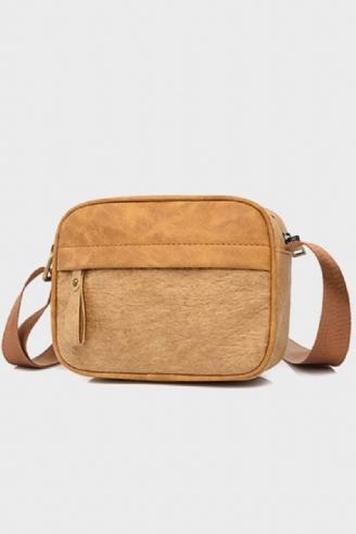 Sac À Bandoulière Vintage Unisexe Pour Hommes Matériaux Respectueux De L'environnement Sac À Main Multifonction À Épaule Unique