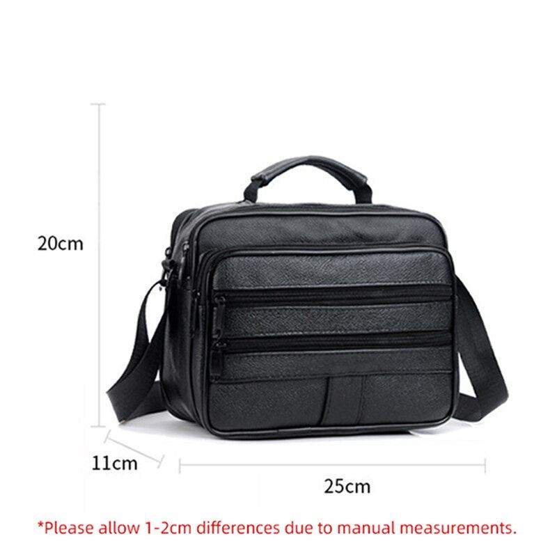 Sac À Bandoulière De Voyage En Cuir De Haute Qualité Pour Hommes Sac À Main De Grande Capacité Étanche Sacs À Simples - Noir