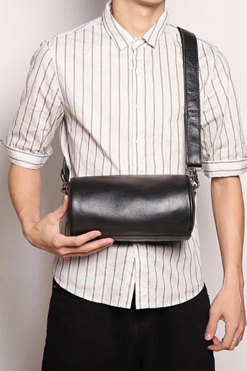 Sac Pour Hommes En Cuir Véritable Une Épaule Sac À Dos Personnalisé Sac De Téléphone Portable Sac