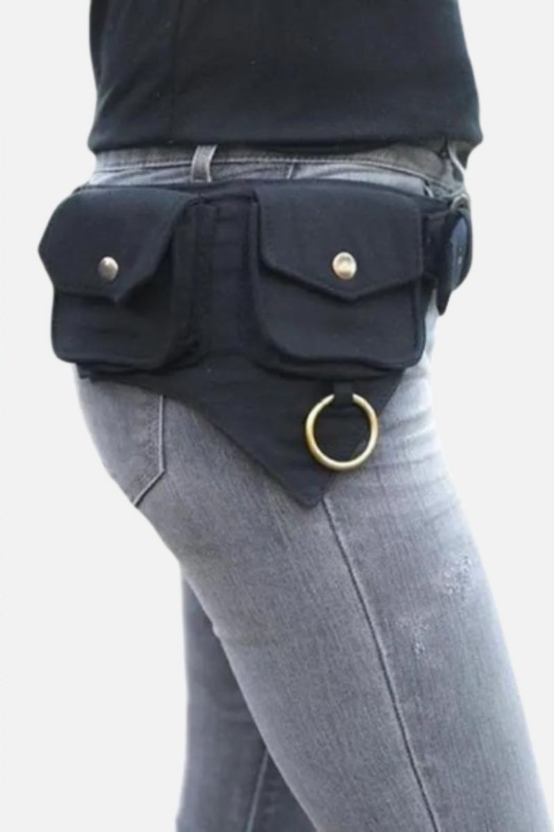 Sac De Taille Pour Femmes Conçu Les Sports De Plein Air Voyage Ceinture Hip-hop Ou Sac De Style Sac De De Rue D'argent