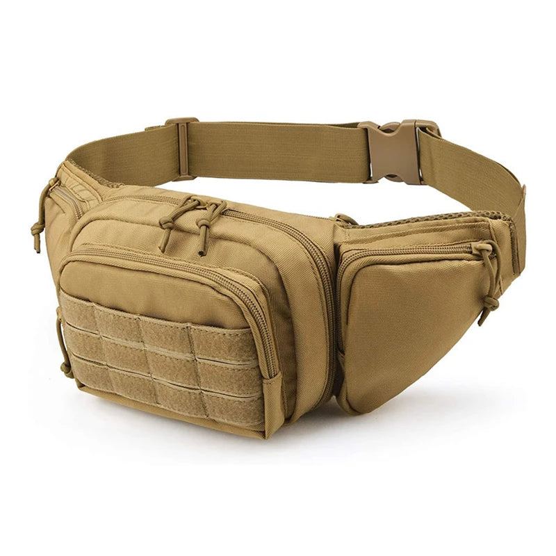 Sac De Taille Pour Pistolet Sac Banane Militaire Sac À Bandoulière Sac De Poitrine D'extérieur Étui De Transport Dissimulé - Kaki