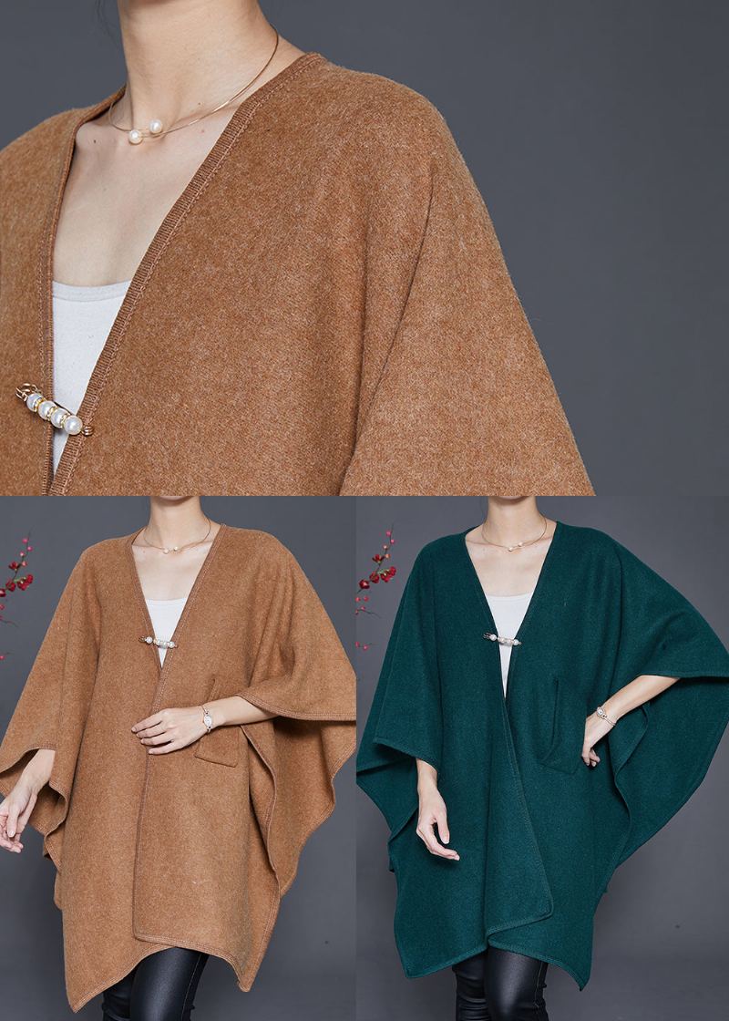 Cardigans En Laine Camel Surdimensionnés Hiver - Manteaux en laine femmes