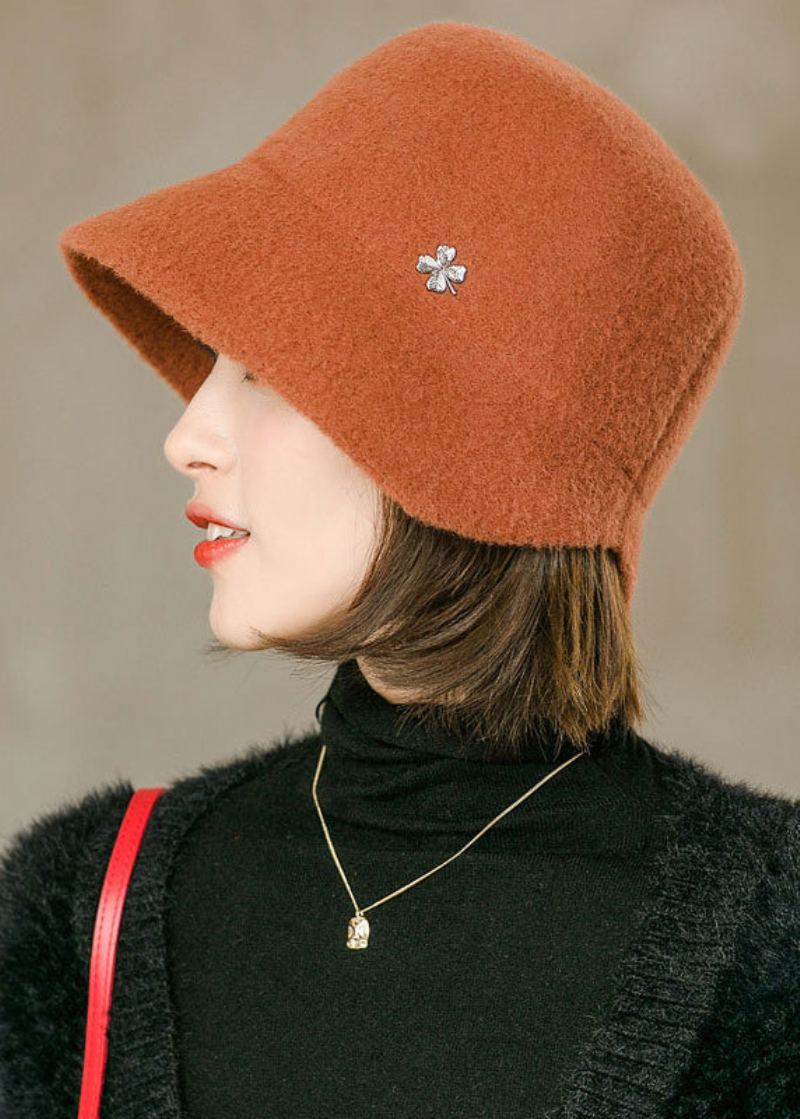 Chapeau Bob En Laine Polyvalent Noir À La Mode - Manteaux en laine femmes