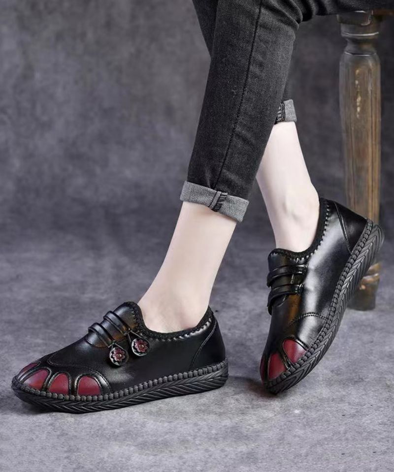 Chaussures Chaudes À Pieds Plats Pour Femmes Doublure En Laine Pelucheuse Noire