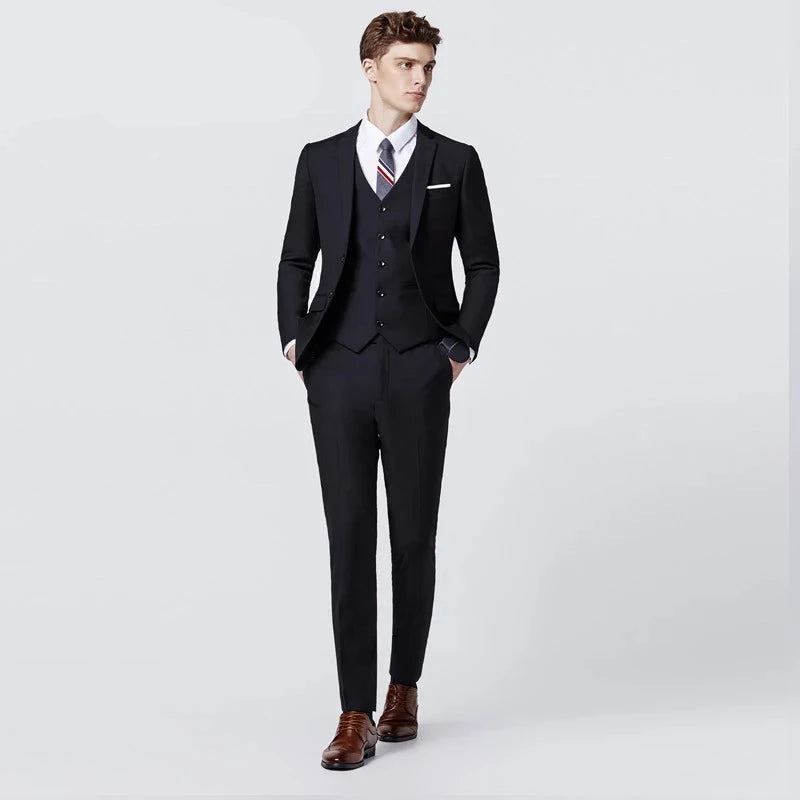 Arrivée Hommes Costumes Pour Mariage Marié Blazer - Noir