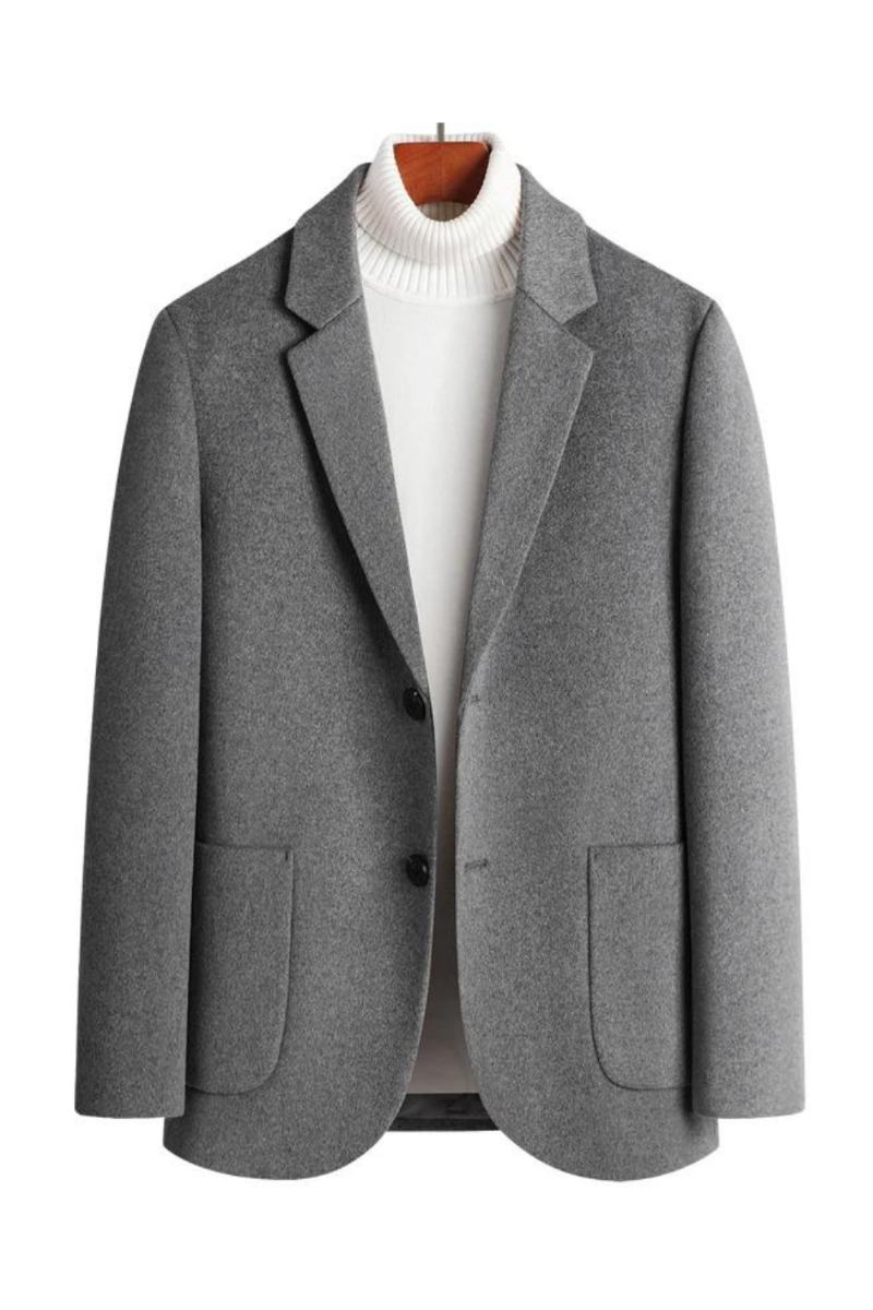 Automne Et Hiver Boutique Laine De Haute Qualité Solide Hommes Décontracté Affaires Blazer Mâle Costume Veste Manteau