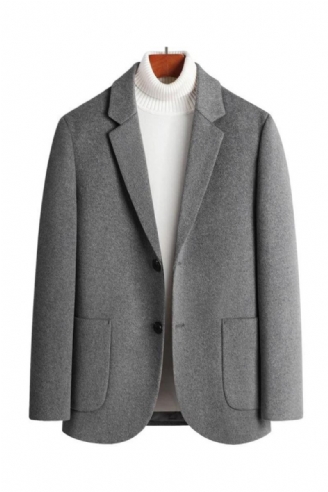 Automne Et Hiver Boutique Laine De Haute Qualité Solide Hommes Décontracté Affaires Blazer Mâle Costume Veste Manteau