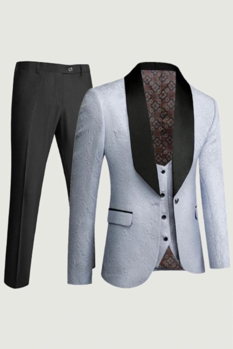 Banquet Plume Gaufrage Designer Blazer Veste Pantalon Gilet Costume Homme Manteau