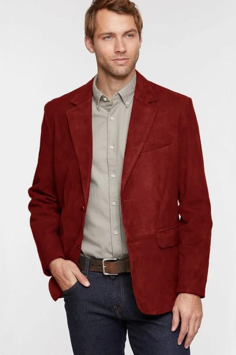 Blazer En Daim Pour Hommes Costumes Et Blazers À Simple Boutonnage Costume D'affaires De Styliste Élégant Manteau Masculin