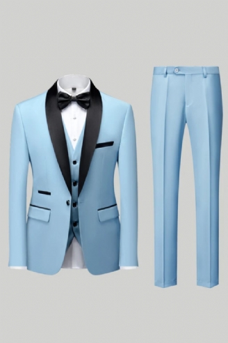 Costume D'affaires Décontracté Pour Hommes Blazer Gilet Pantalon Robe De Mariée De Fête