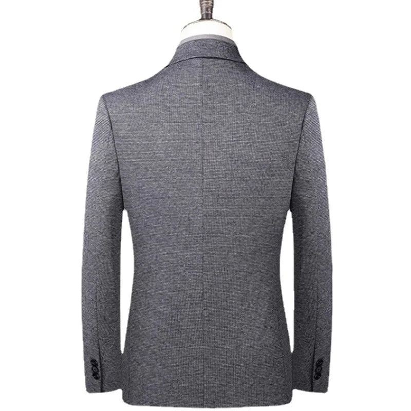 Costume D'affaires Décontracté Pour Hommes Veste Marié Spectacle De Mariage Blazer Masculin - Gris