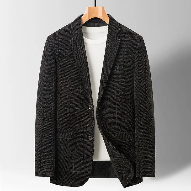 Costume Homme Tendance Décontracté Beau Business Classique Automne/hiver Coupe Slim Blazer Régulier Acétate - Kaki