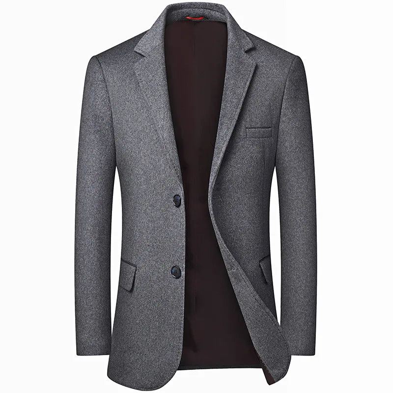 Costume En Laine Élégant Et Beau Avec Des Blazers Décontractés D'automne Et D'hiver De Boutique - Gris