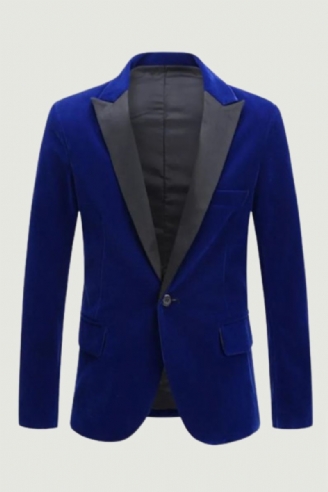 Costume De Marié En Velours Pour Hommes Coupe Cintrée Robe De Soirée De Mariage D'affaires Décontracté Veste Banquet Manteau Blazer Simple