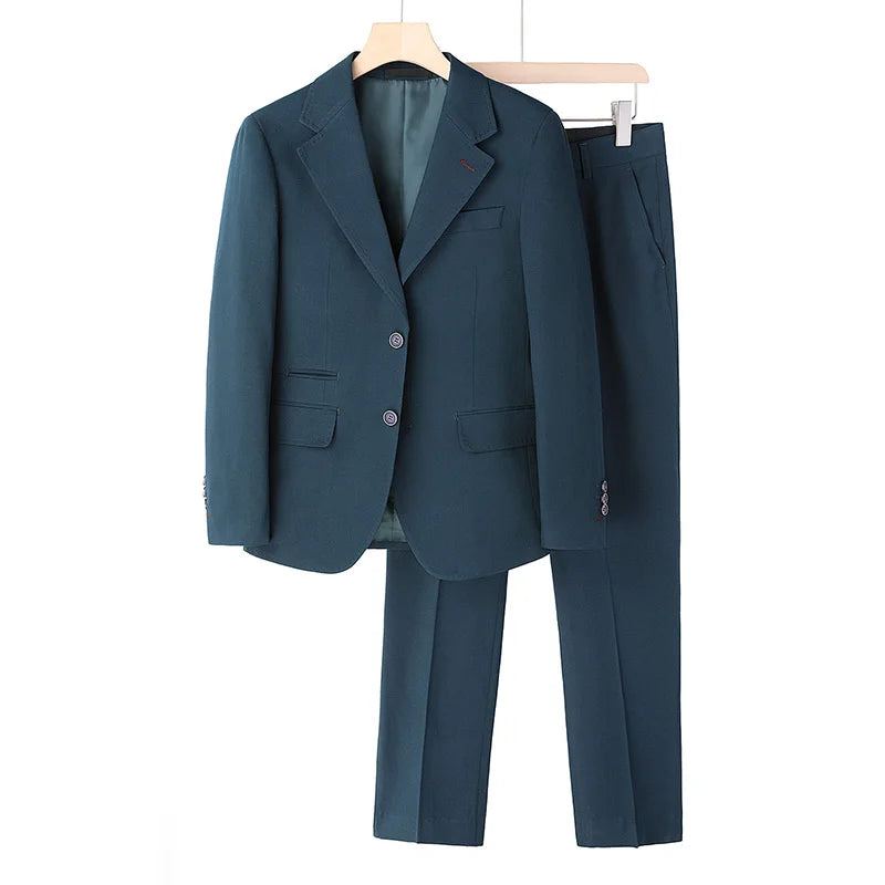 Costume Slim Fit De Mariage Pour Hommes Élégant Décontracté Deux Pièces Formel - Bleu