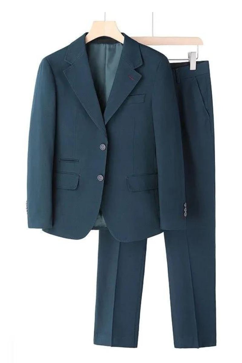 Costume Slim Fit De Mariage Pour Hommes Élégant Décontracté Deux Pièces Formel - Bleu