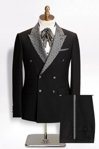 Costumes Pour Hommes Blazer Coupe Cintrée Pantalon Sur Mesure Luxe Fête D'affaires Mariage Tuxedos