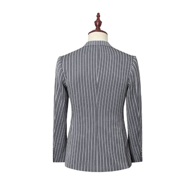 Costumes Hommes Slim Fit Costume Formel Mâle Vêtements De Cérémonie - Gris Clair