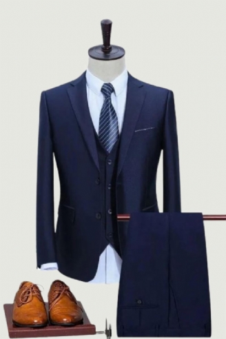 Costumes Pour Hommes Slim Fit Personnalisé Smoking Robe D'affaires Costume De Mariage Blazer