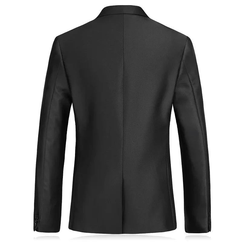 Costumes Slim Fit Pour Hommes Revers Cranté Business Mariage Marié Loisirs Smoking Dernières Conceptions De Pantalons Et De Manteaux - Noir