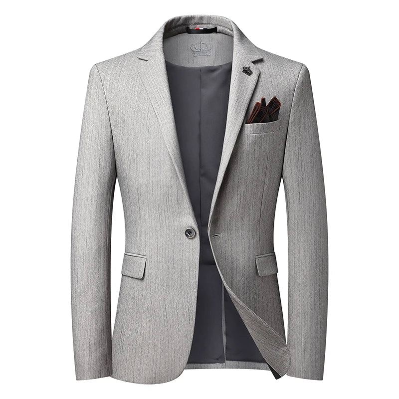 Décontracté Hommes Blazer Coton Mince Costume Costumes Veste Blazers Vêtements - Beige