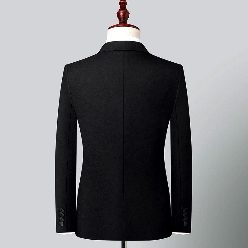 Ensemble De Robe De Meilleur Homme De Mariage Élégant Et Confortable À Double Boutonnage - Noir