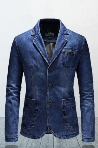 Hommes Denim Blazers Mâle Manteau Surdimensionné Printemps Automne Jolie Blazer Vêtements Veste D'extérieur