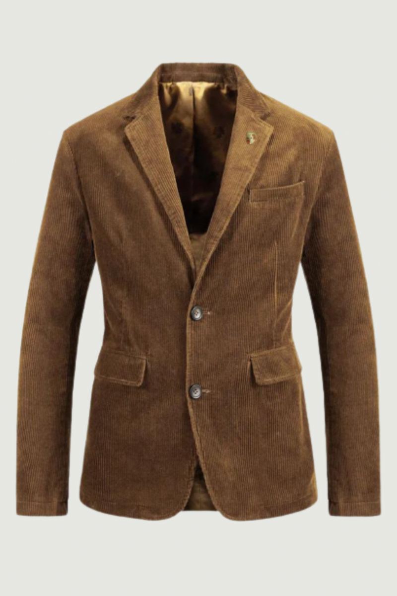 Hommes Velours Côtelé Blazer Surdimensionné Mâle Costume Veste Solide Blazers Occasionnels Vêtements Loisirs Manteaux