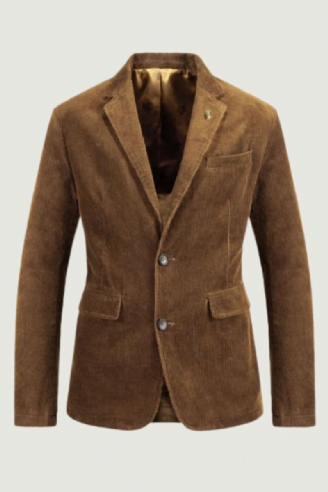 Hommes Velours Côtelé Blazer Surdimensionné Mâle Costume Veste Solide Blazers Occasionnels Vêtements Loisirs Manteaux