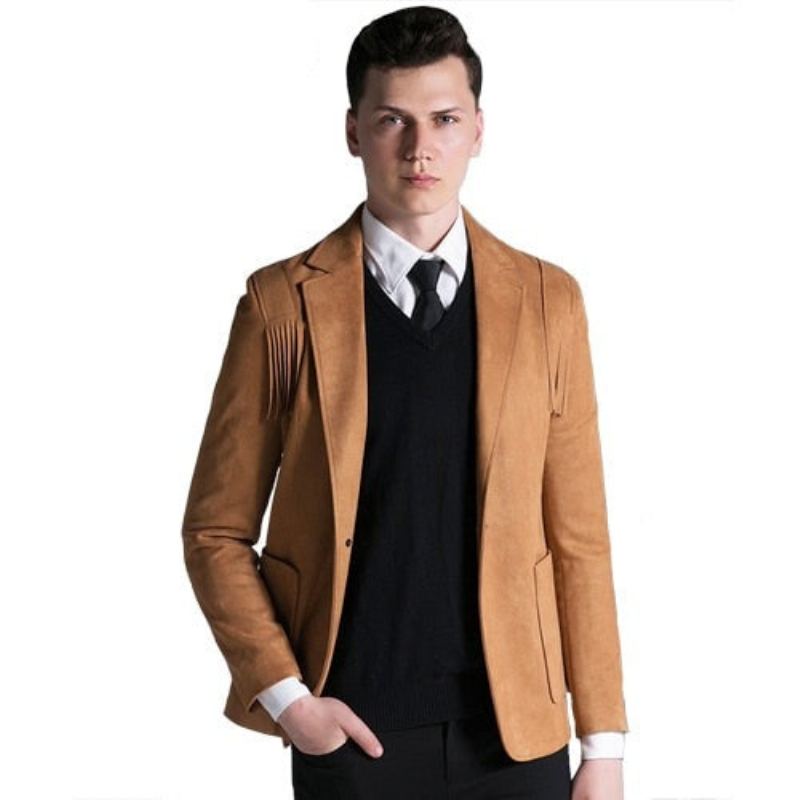 Veste Blazer Homme Coupe Cintrée Classique - Noir