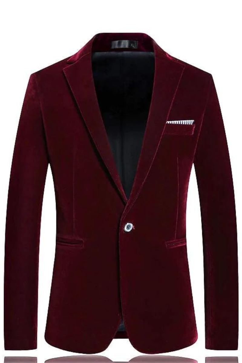 Veste De Costume Pour Hommes D'affaires Décontractée Robe De Mariée En Velours Doré Blazer De Manteau De D'hôte