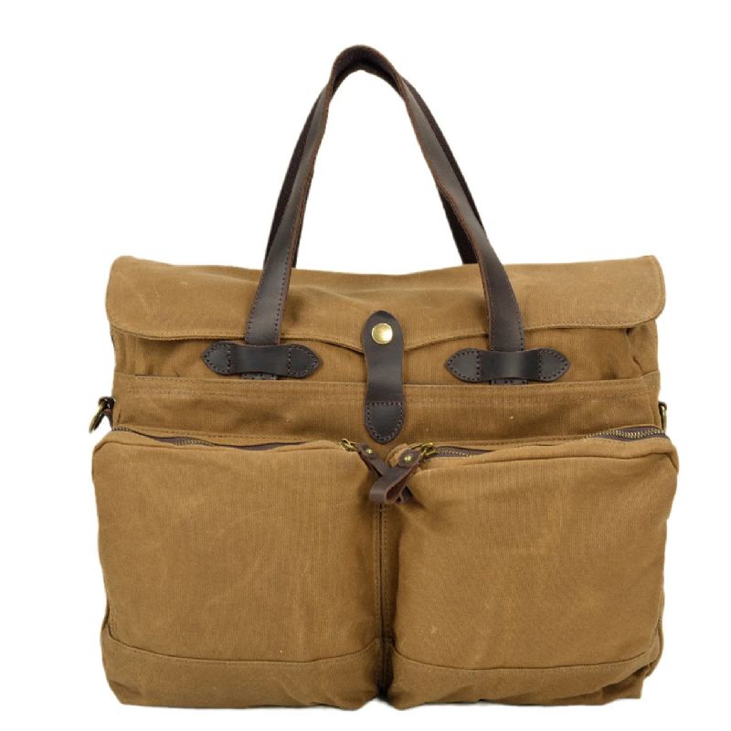 Mallette D'affaires De Loisirs Sac En Toile De Voyage Porte-documents Sac De Messager Portable - Vert Armée