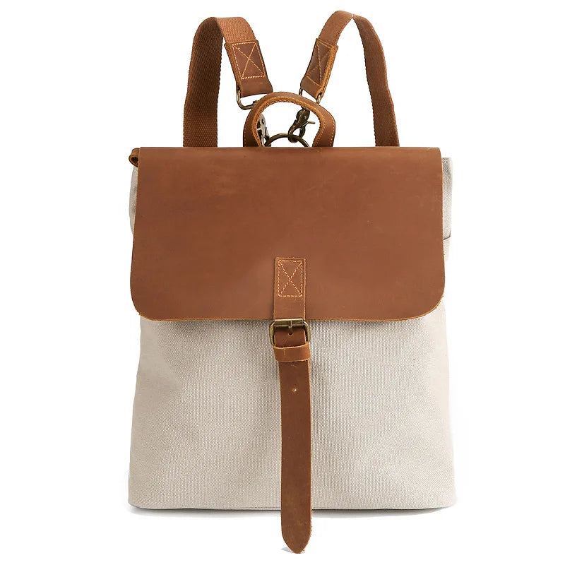 Sac À Dos Pour Hommes Sac À Dos De Loisirs Voyage Dames Tendance - Crème