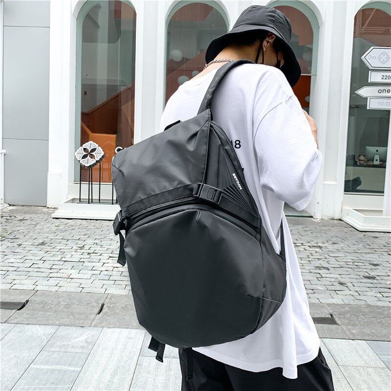 Sac À Dos Imperméable De Haute Qualité Pour Hommes Sac D'école Argenté De Styliste Sac À Dos Urbain Adolescentes - Noir