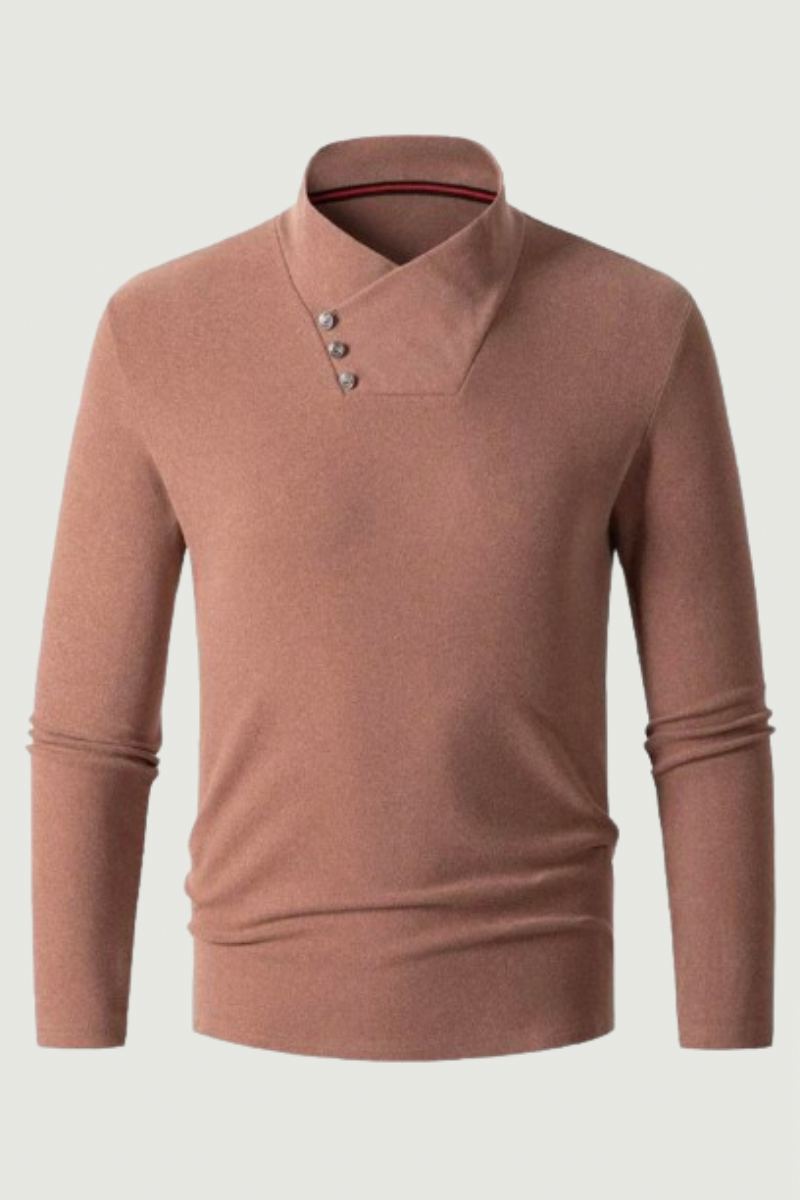 Automne Hommes Décontracté Style Vintage Pull Laine Col Roulé Surdimensionné Hiver Chaud Coton Pulls