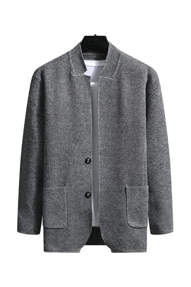 Automne Slim Fit Tricot Blazer Hommes Haut Cardigan Pull Manteaux Décontractés Veste Vêtements Tricotés